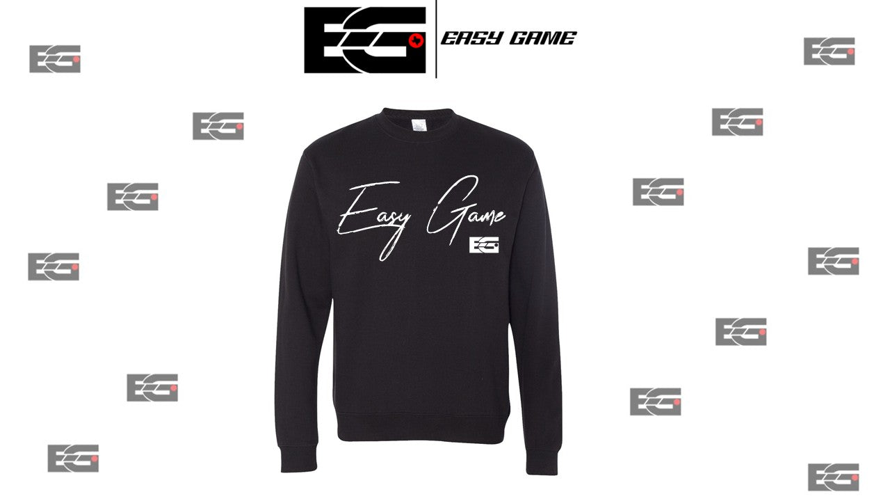 Easy Game Script Long Sleeve Crew Black