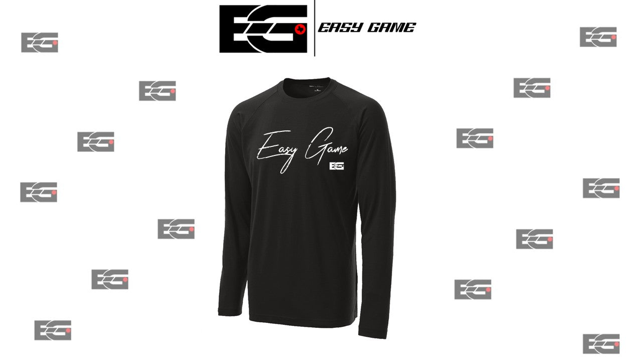 Easy Game Script Long Sleeve Lightweight Black
