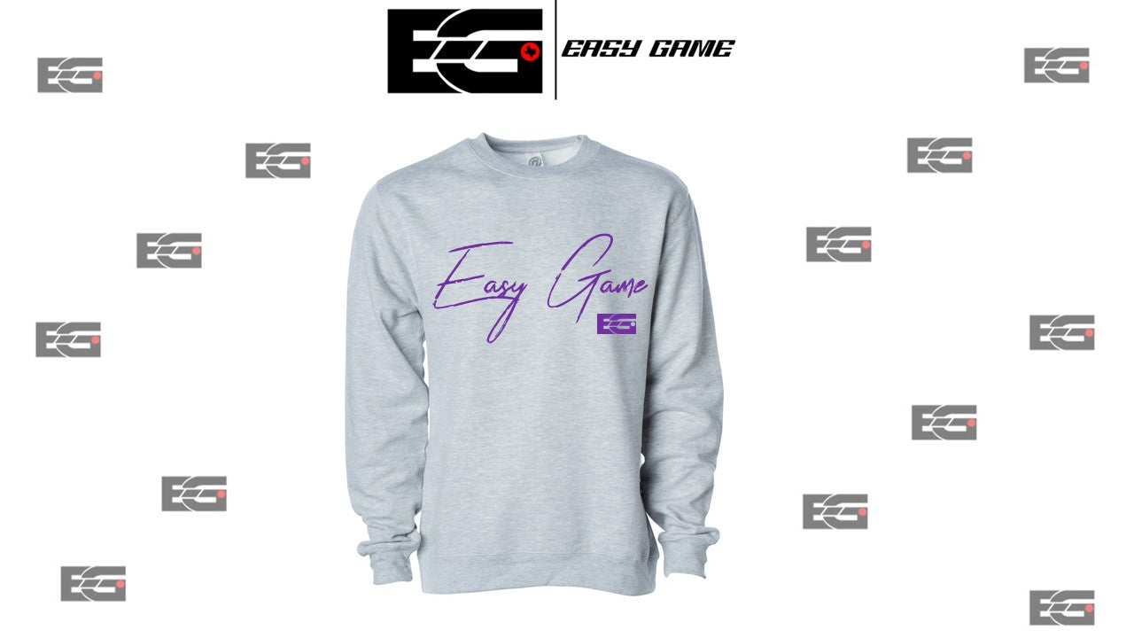 Unisex Midweight Crew Easy Game Script Sweatshirt (Cotton Blend)