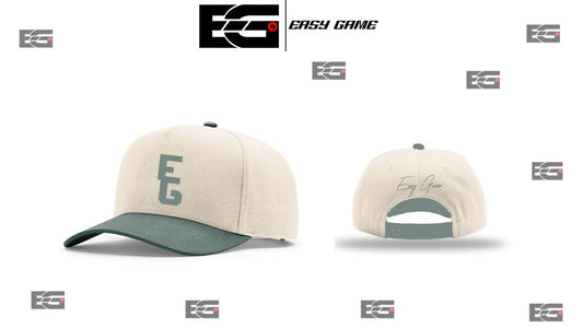 EG Puff + Script Forest Green and Cream