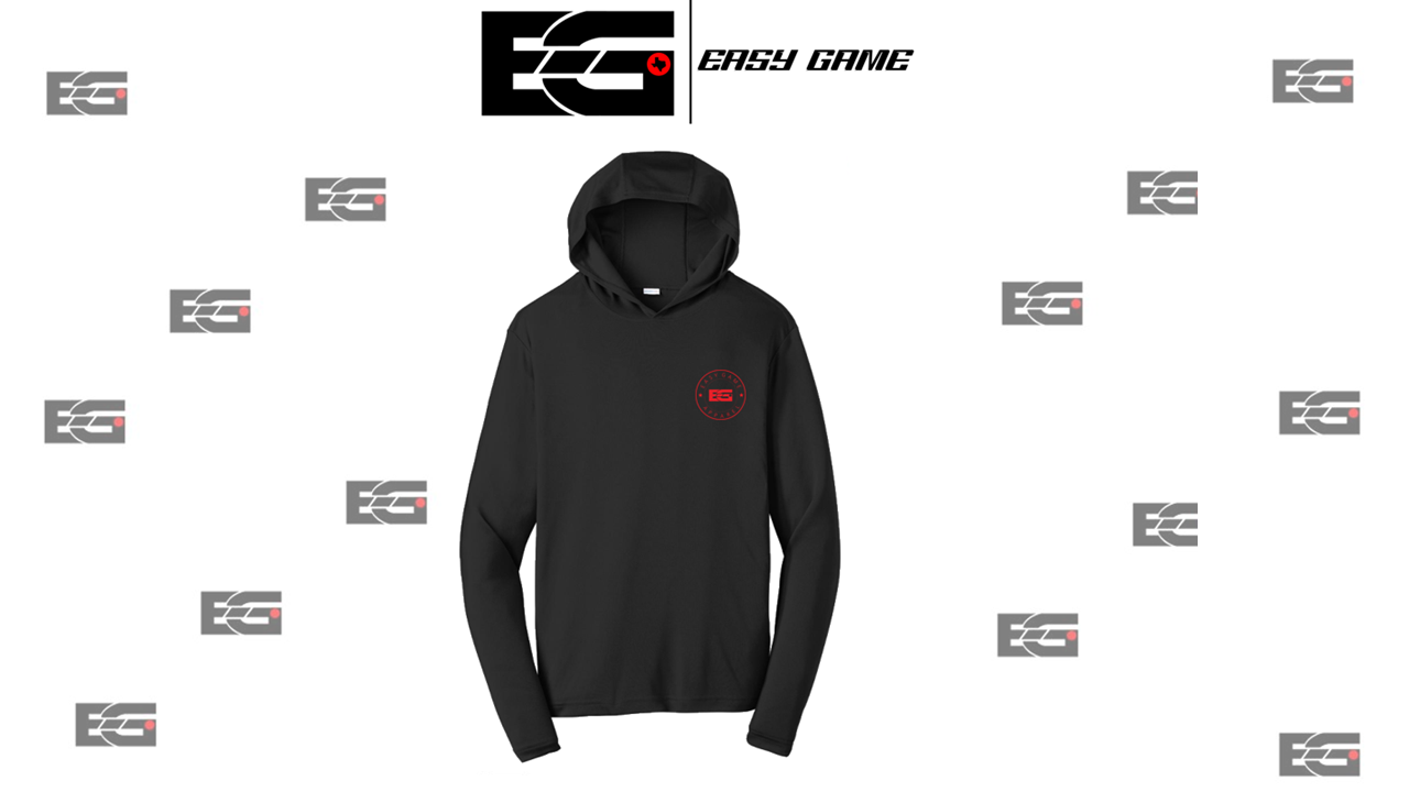 EGC Circle - Lightweight Hoodie Black (Red logo)