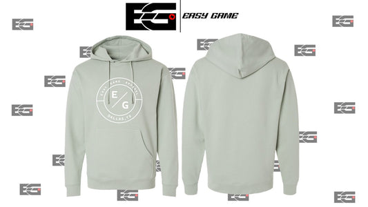 Unisex Midweight Dusty Sage Hooded Sweatshirt (Cotton Blend)